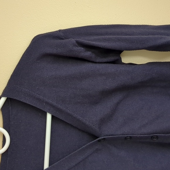 Medium Dazy Button Front Cardigan Sweater Solid Dark Blue - Picture 5 of 14